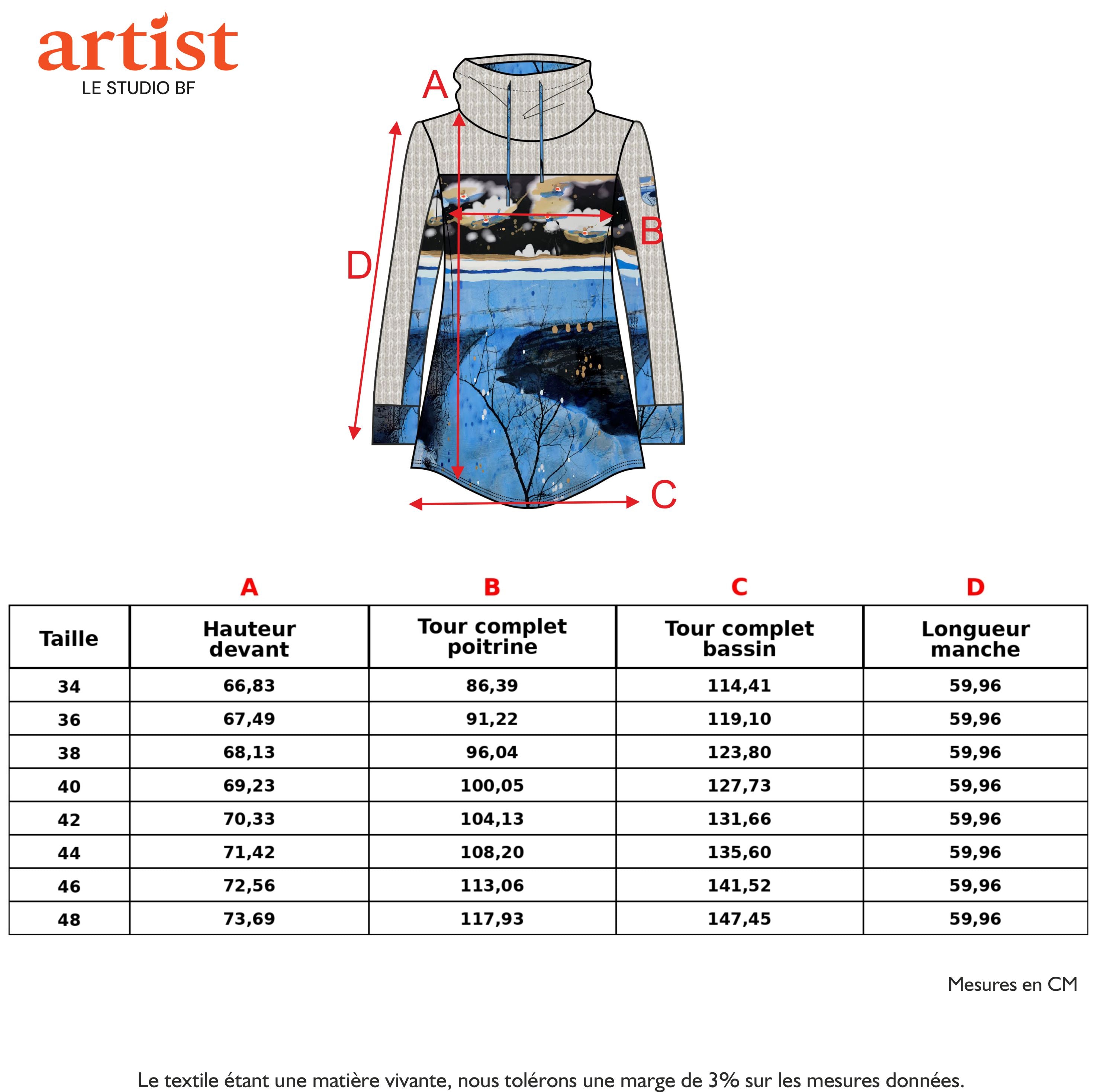 Guide des tailles - LE PULL IMPRIMÉ | GRAND NORD