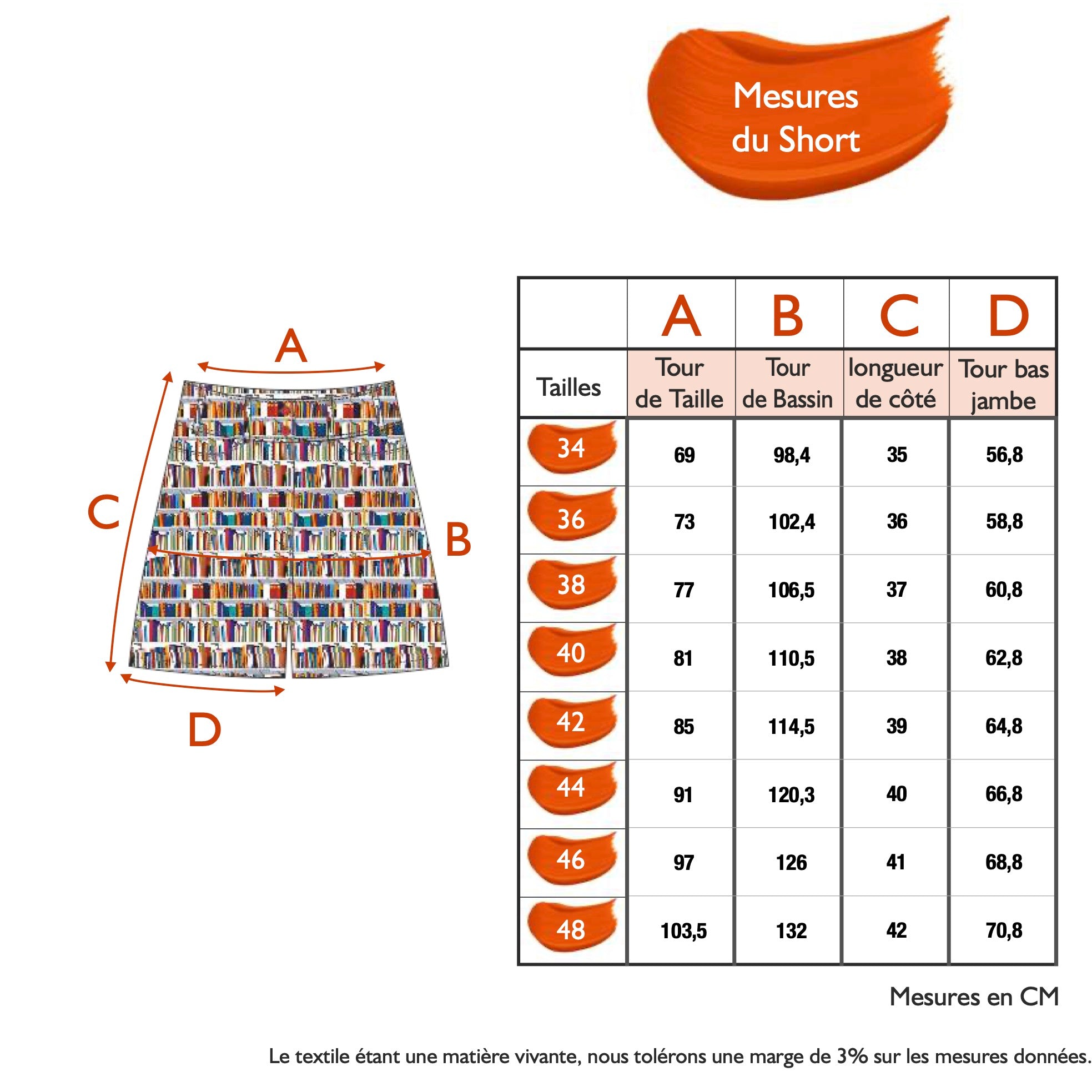 Guide des tailles - LE SHORT | NOUVELLE VAGUE