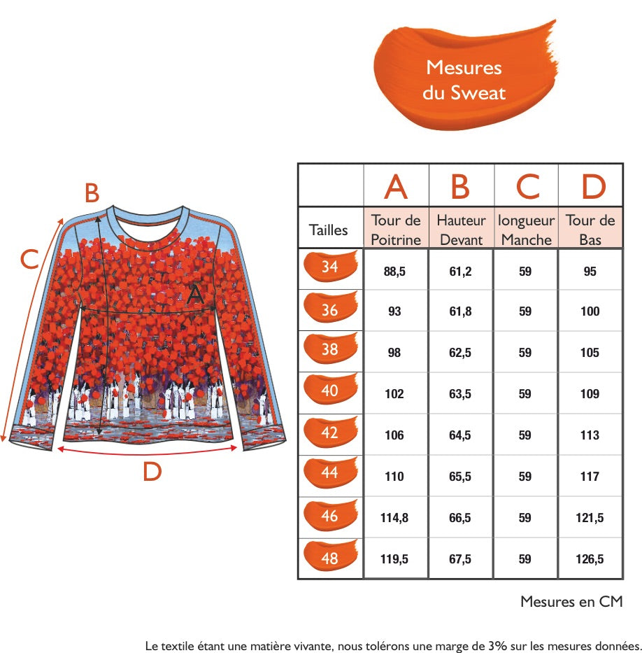 Guide des tailles - THE SWEAT | BREATHE