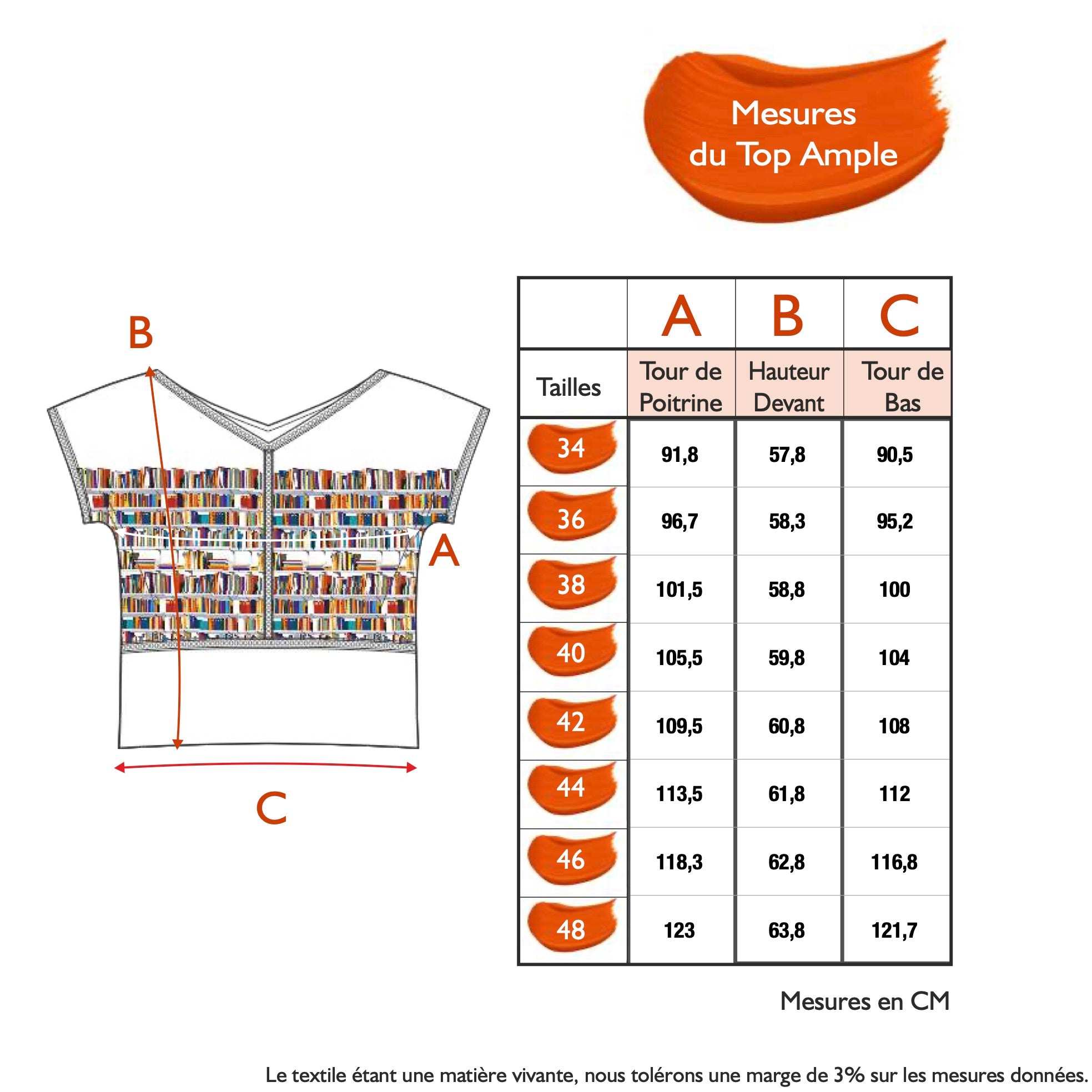 Guide des tailles - LE TOP AMPLE | NOUVELLE VAGUE