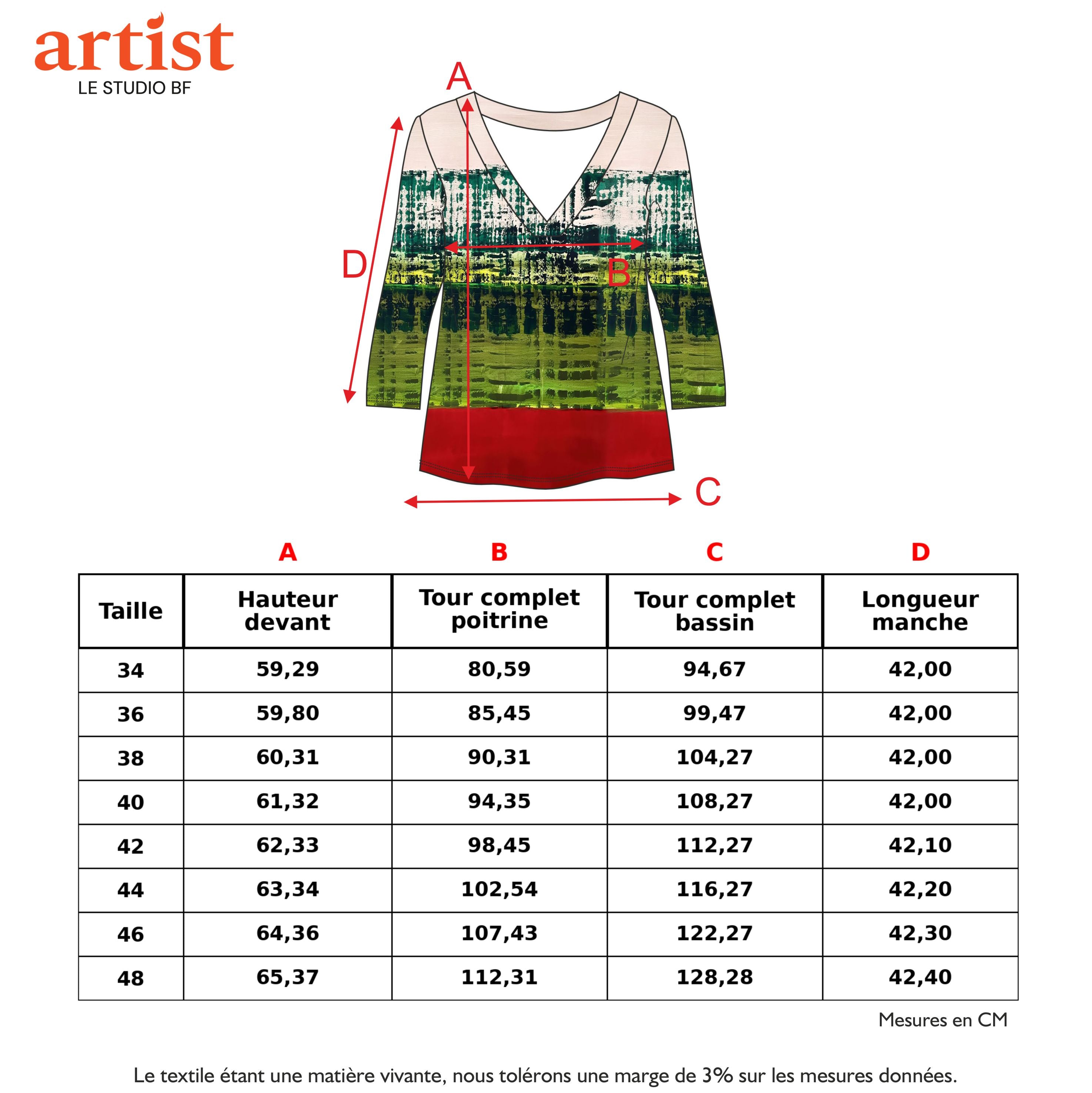 Guide des tailles - THE JERSEY TOP | A DREAM?