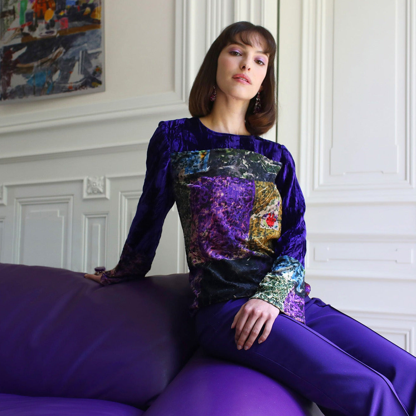 LE TOP EN VELOURS | COULEUR POURPRE