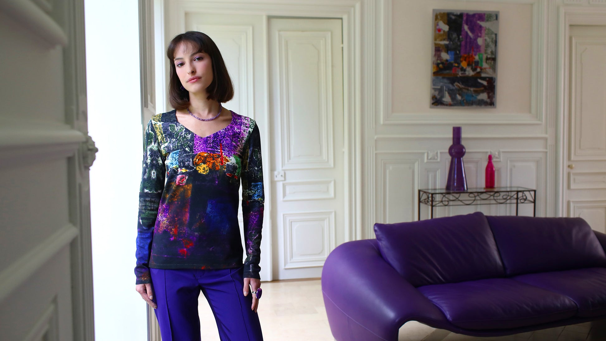 LE TOP IMPRIMÉ | COULEUR POURPRE