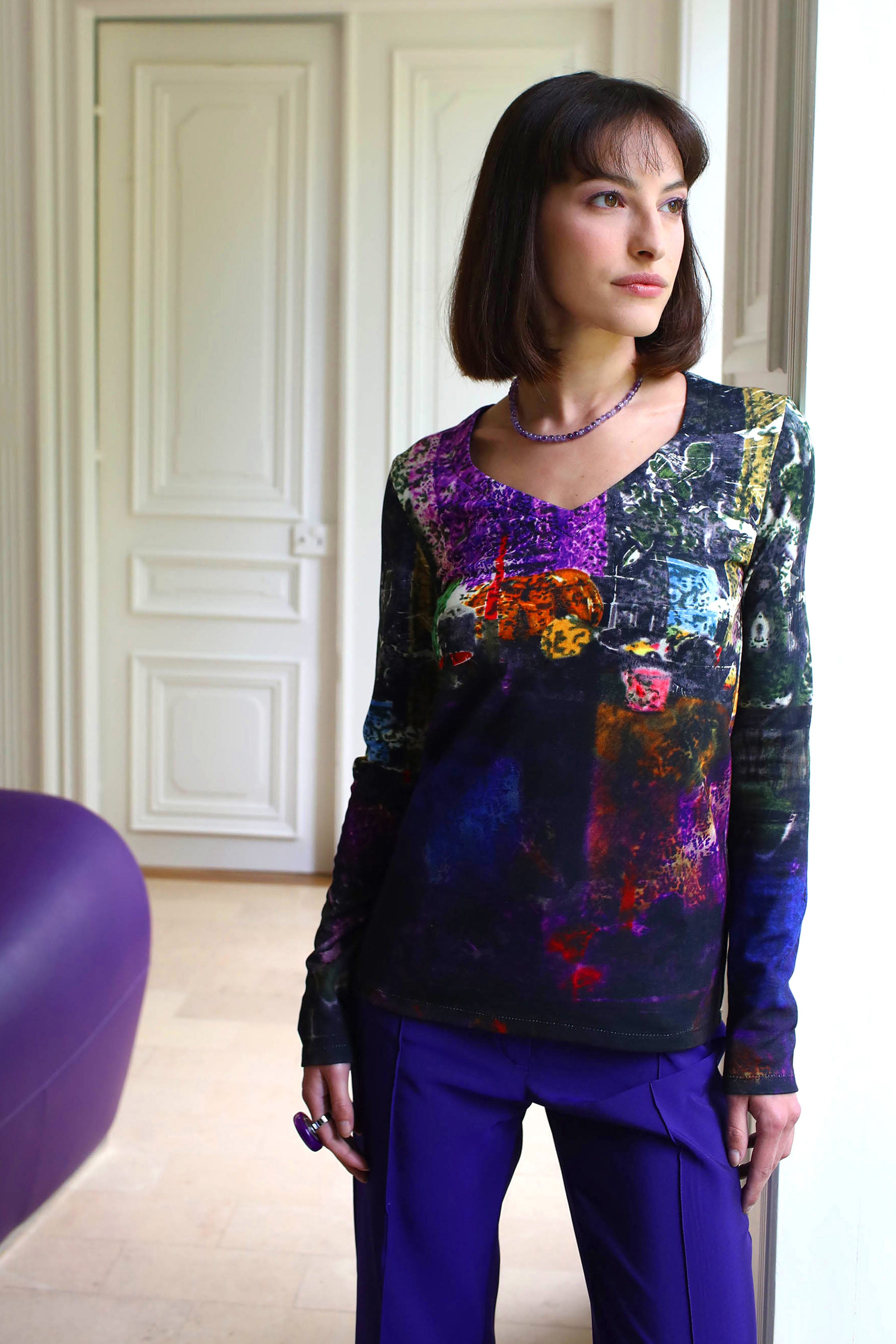 LE TOP IMPRIMÉ | COULEUR POURPRE
