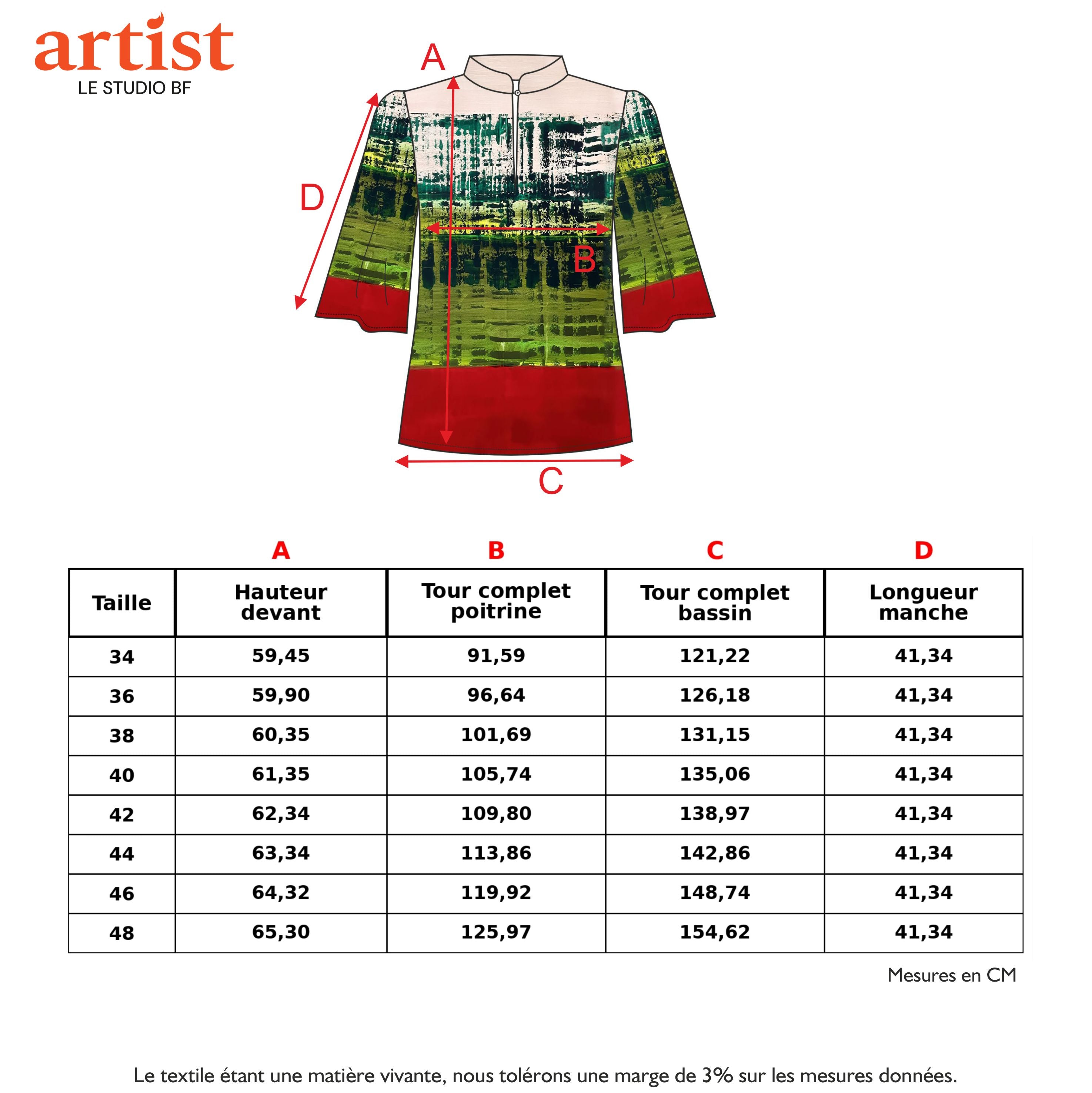 Guide des tailles - THE THREE-QUARTER-SLEEVE TOP | A DREAM?