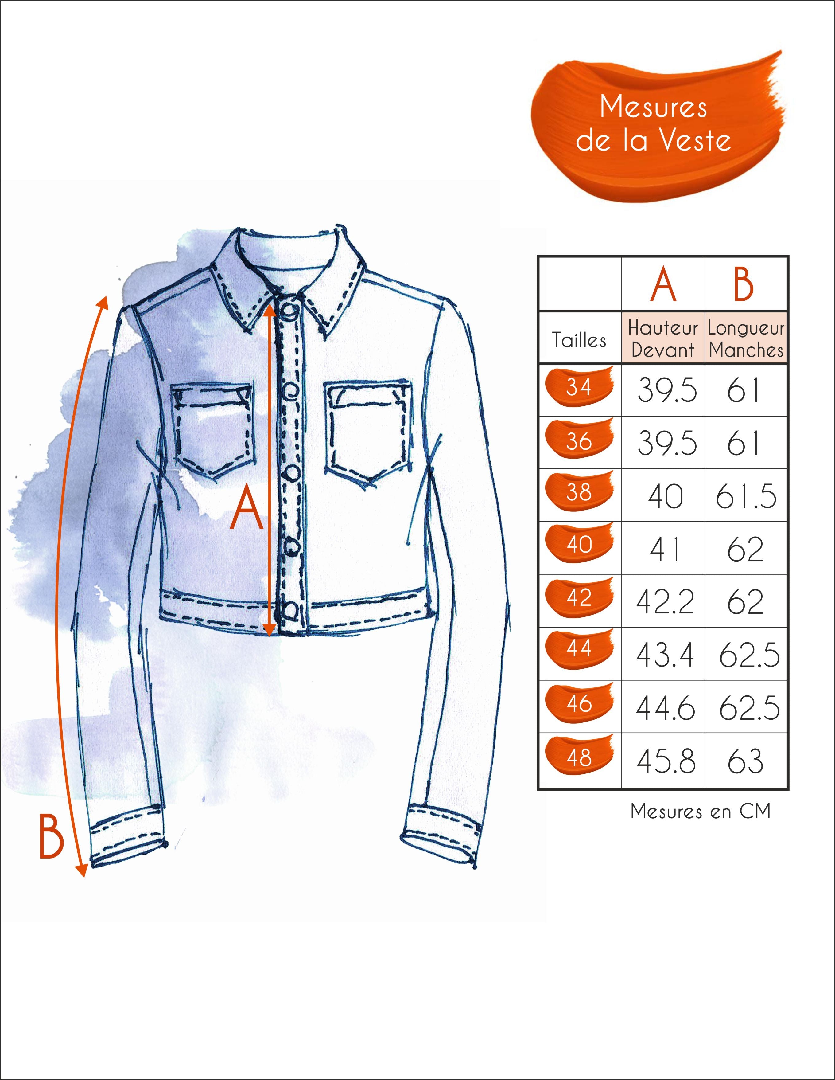 Guide des tailles - LA VESTE | OASIS