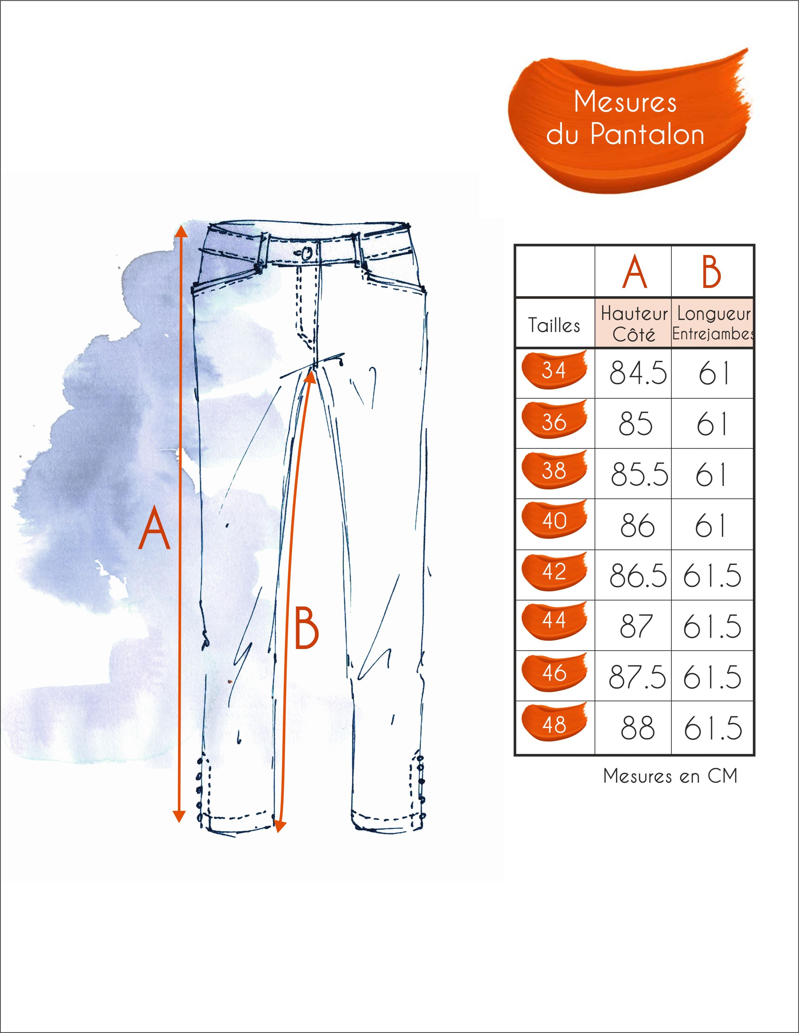 Guide des tailles - LE PANTALON | OASIS