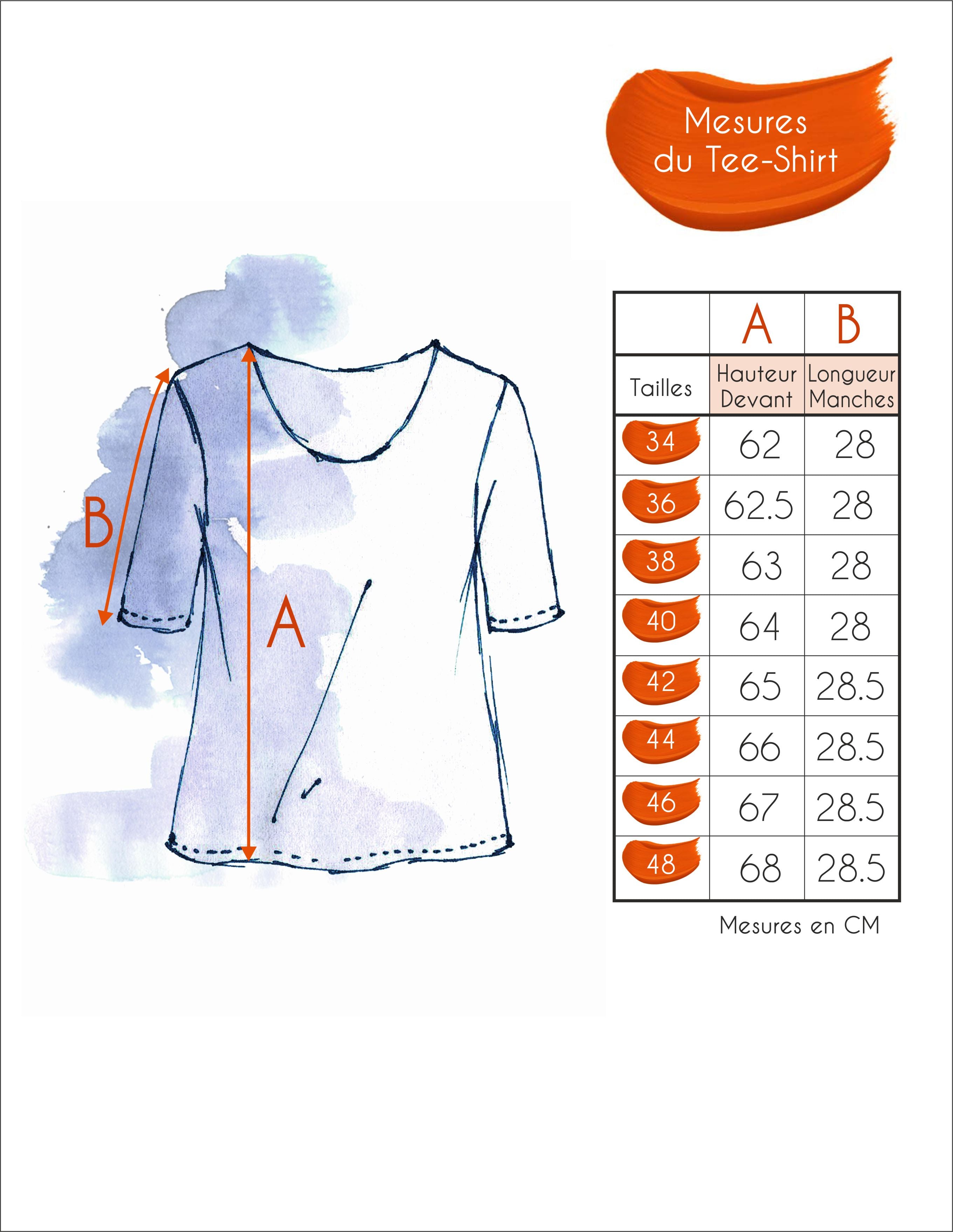 Guide des tailles - LE TEE-SHIRT D'ETE | OASIS