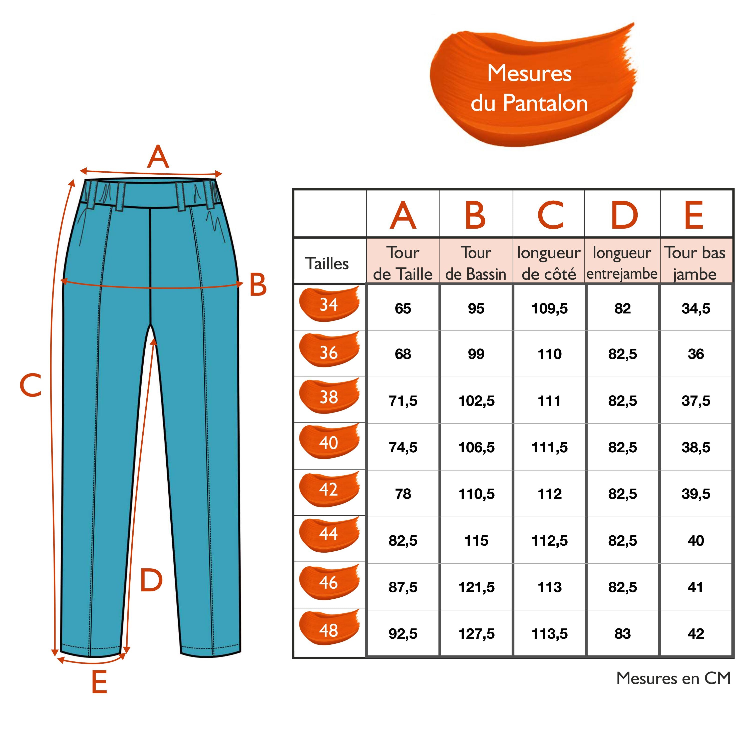 Guide des tailles - LE PANTALON | SUPERLYCRA 22