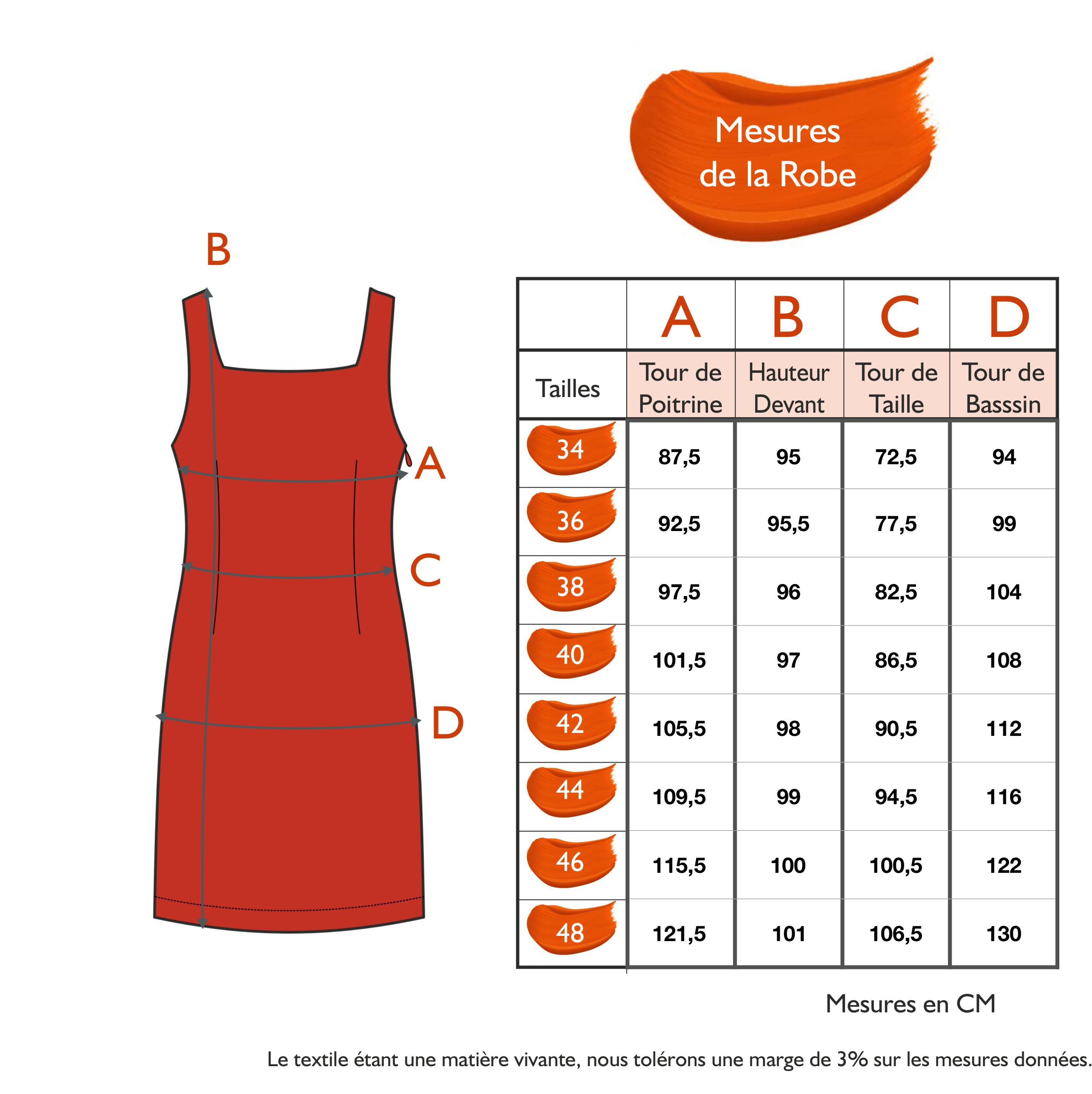 Guide des tailles - LA ROBE | SUPERLYCRA 23