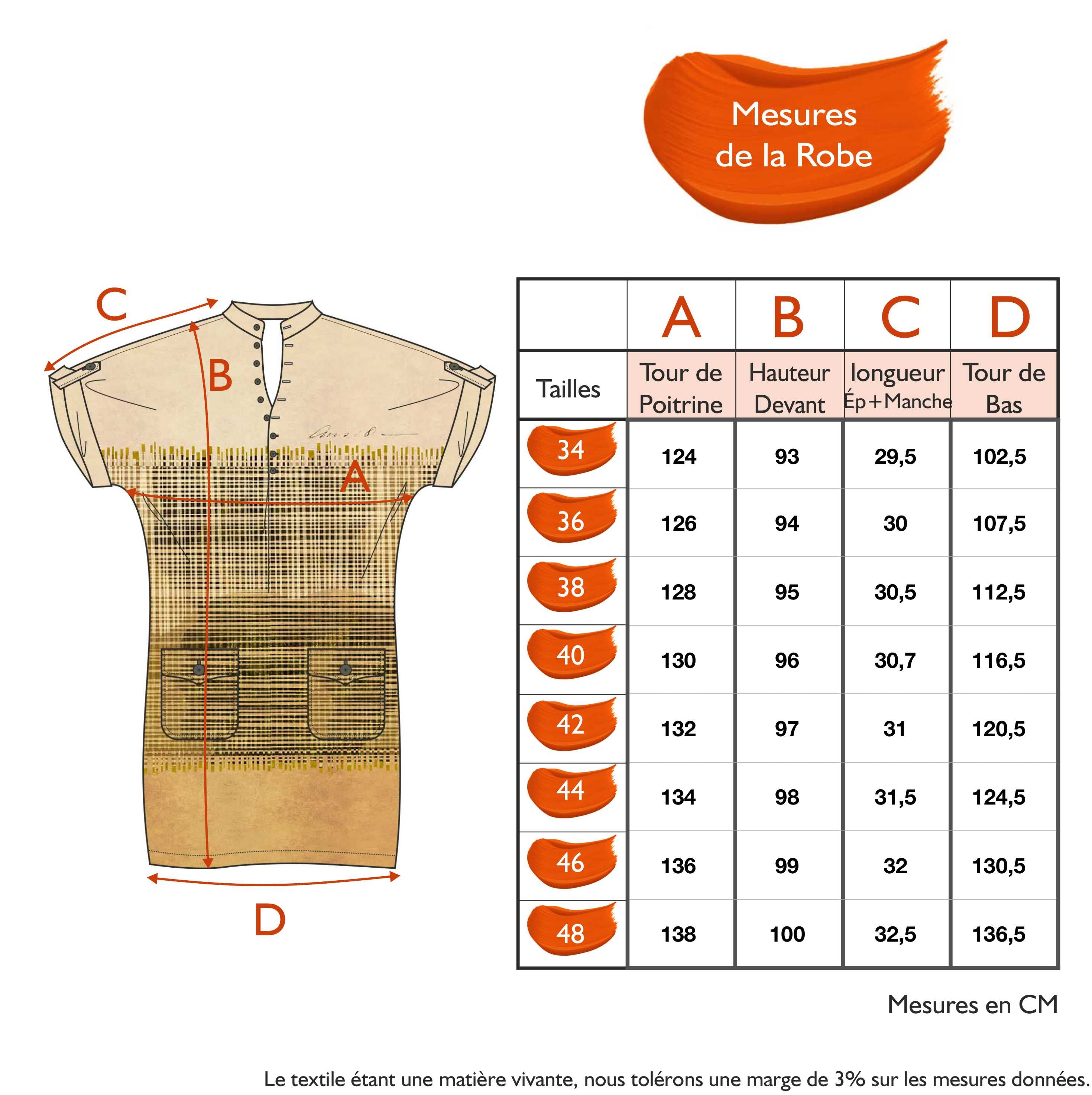 Guide des tailles - LA ROBE | SAFARI