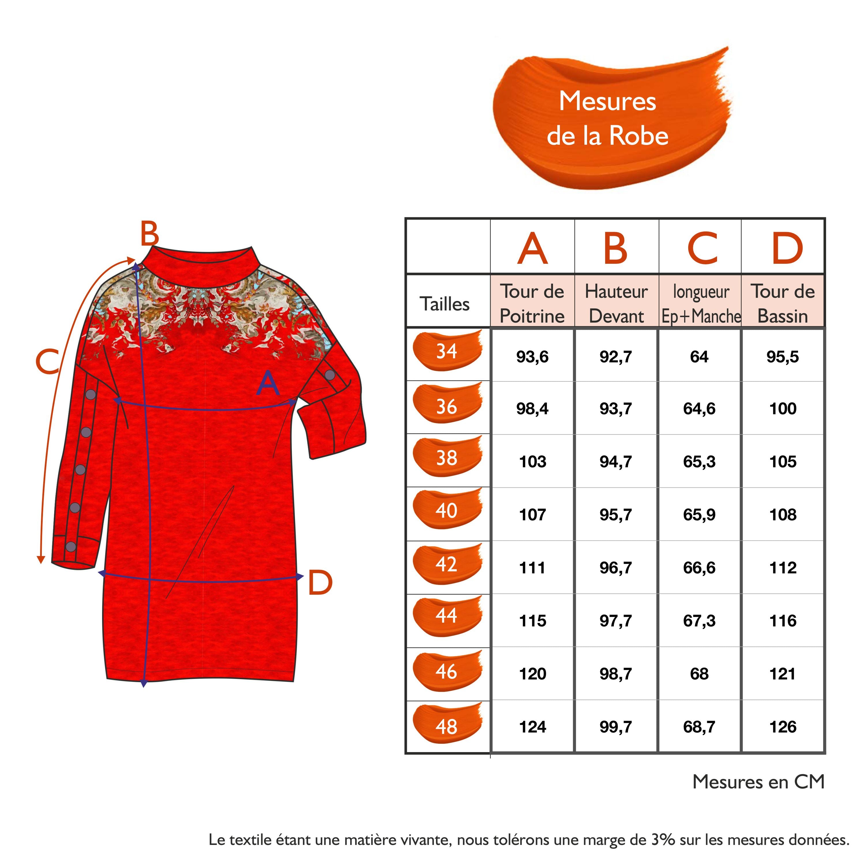 Guide des tailles - LA ROBE | ABRUZZES