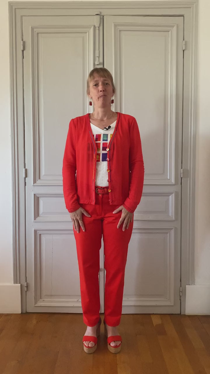 CDB LE CARDIGAN UNI BRODÉ