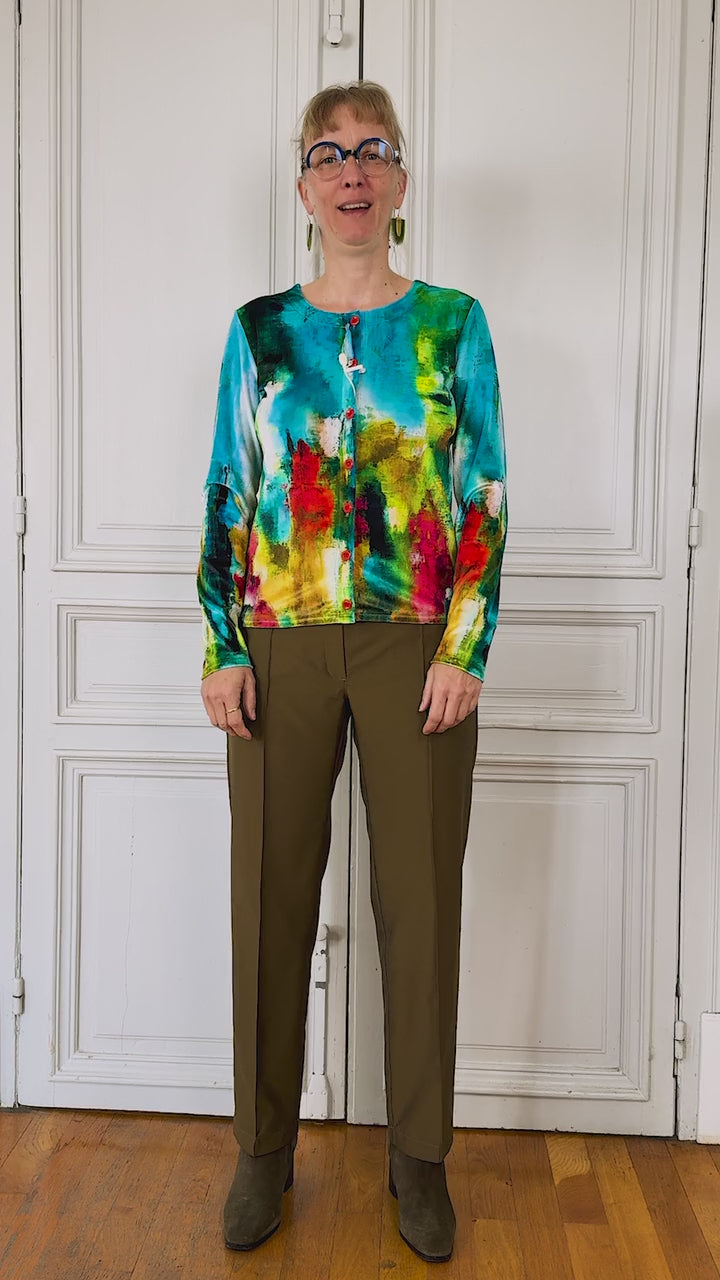LE CARDIGAN EN VELOURS