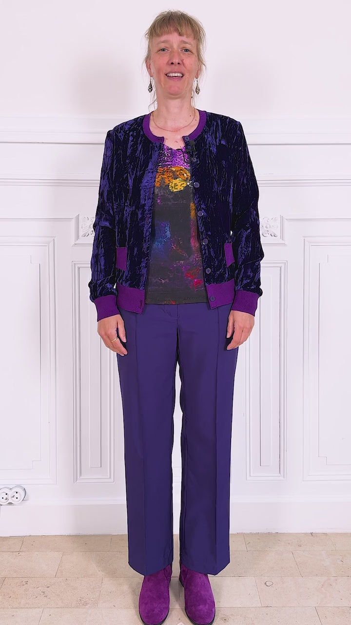 LE CARDIGAN EN VELOURS