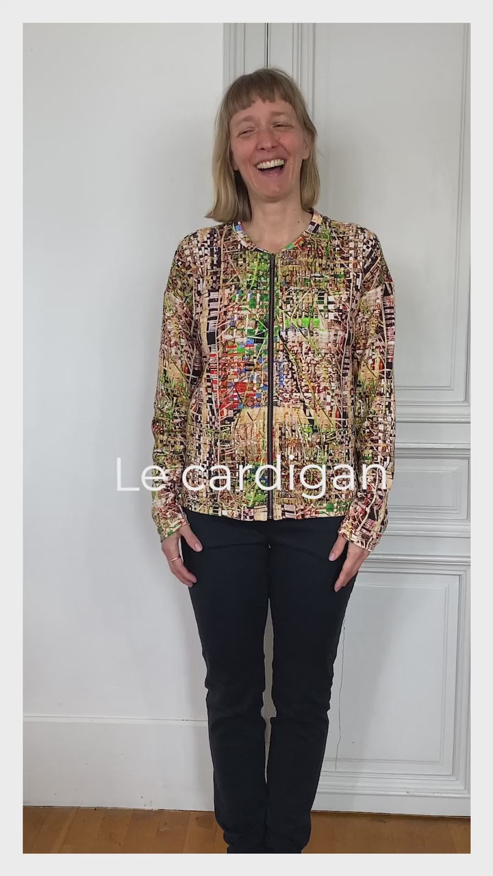 La cardigan zippé