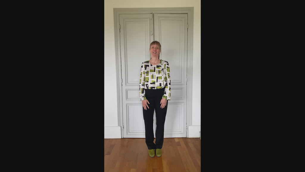 CDB FRAGMENTS PANTALON EN MAILLE NOIR-